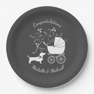Dachshund Weiner Dog Baby shower Geslacht Neutraal Papieren Bordje