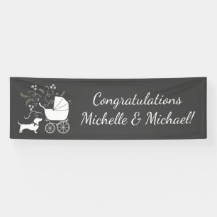 Dachshund Weiner Dog Baby shower Geslacht Neutraal Spandoek