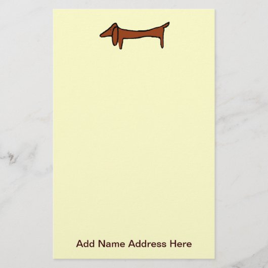 Dachshund Weiner Dog Briefpapier (Voorkant)