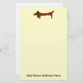 Dachshund Weiner Dog Briefpapier (Voorkant / Achterkant)