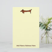 Dachshund Weiner Dog Briefpapier (Staand voorkant)