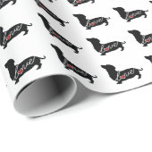 Dachshund "Weiner Dog" Love Cadeaupapier (Rol Hoek)