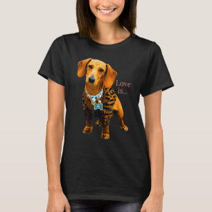 Dachshund Weiner Dog mam papa Love Doxie Puppy Cut T-shirt