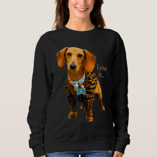 Dachshund Weiner Dog mam papa Love Doxie Puppy Cut Trui