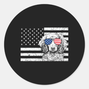 Dachshund Weiner Hond 4 juli Amerikaanse vlag Ronde Sticker