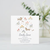 Dachshund Weiner Invitation de la fête des Amoureu (Debout devant)