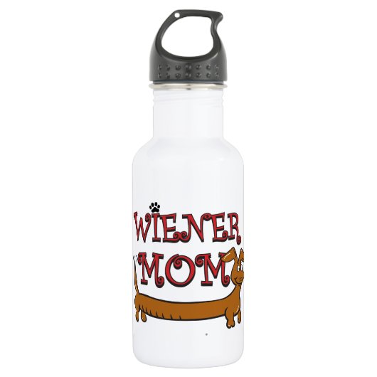 Dachshund Weiner MOM Waterfles (Voorkant)