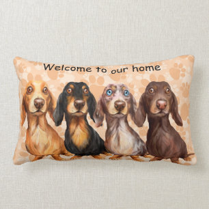 Dachshund Welcome Pillow Kussen