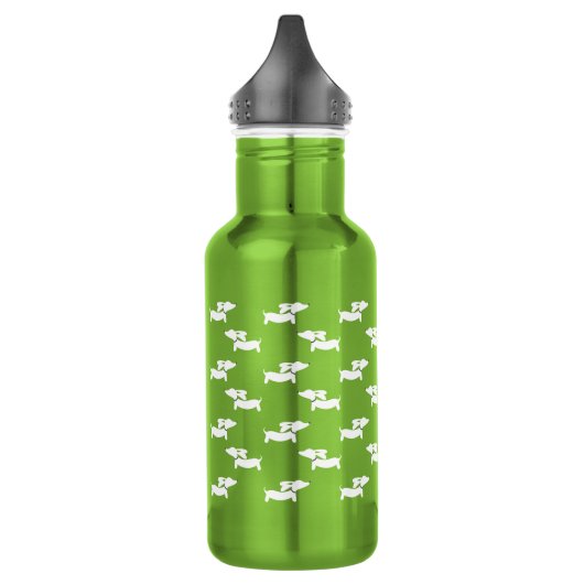 Dachshund Wiener Chien Bouteille d'eau verte (Gauche)