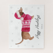 Dachshund Wiener Dog Aquarel Huisdier Cadeau Legpuzzel (Verticaal)