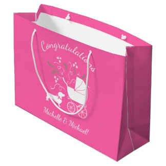 Dachshund Wiener Dog Baby shower Pink Girl Groot Cadeauzakje