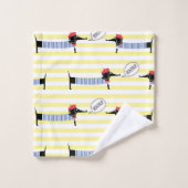 Dachshund Wiener Dog Bonjour (Gant de toilette)