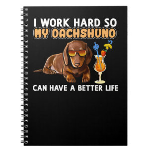 Dachshund Wiener Dog Funny Dachshund Shirt Dachshu Notitieboek