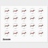 Dachshund Wiener Dog Gepersonaliseerd Dit Is Van Ronde Sticker (Vel)