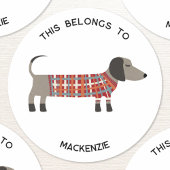 Dachshund Wiener Dog Gepersonaliseerd Dit Is Van Ronde Sticker