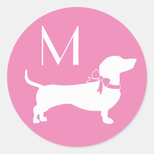Dachshund Wiener Dog Puppy Classic Round Sticker (Voorkant)