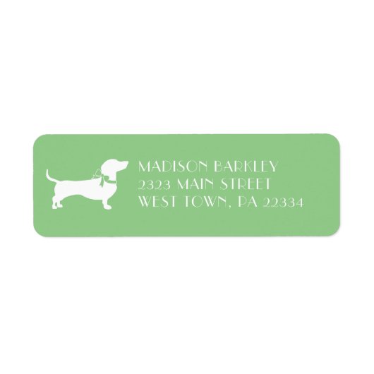 Dachshund Wiener Dog Puppy Label (Voorkant)