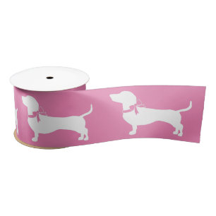 Dachshund Wiener Dog Puppy Satin Ribbon Lint