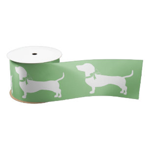 Dachshund Wiener Dog Puppy Satin Ribbon Lint