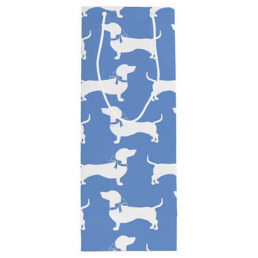 Dachshund Wiener Dog Puppy Wijn Cadeautas (Achterkant)