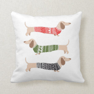 Dachshund Wiener Dogs Kersttrui Holiday Kussen