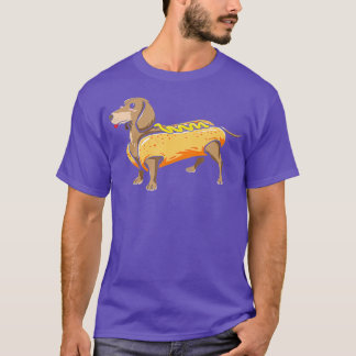 Dachshund Wiener Hond Een Hot Dog Kostuum Puppy T-shirt
