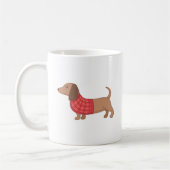 Dachshund Wiener Hond in een trui Koffiemok (Links)
