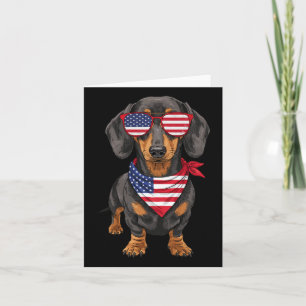 Dachshund Wiener Verenigde Staten Vlag 4 juli Amer Kaart