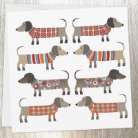 Dachshund Wiener Worst Dog Kaart