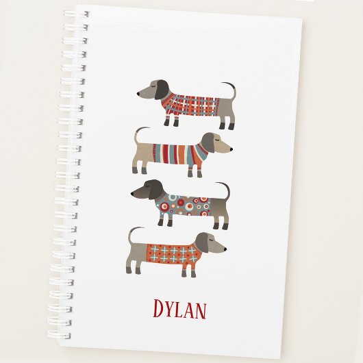 Dachshund Wiener Worst Hond gepersonaliseerd Planner