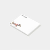 Dachshund Wiener Worst Hond gepersonaliseerd Post-it® Notes (Schuin)