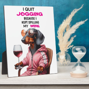 Dachshund Wijn Drinker Fotoplaat