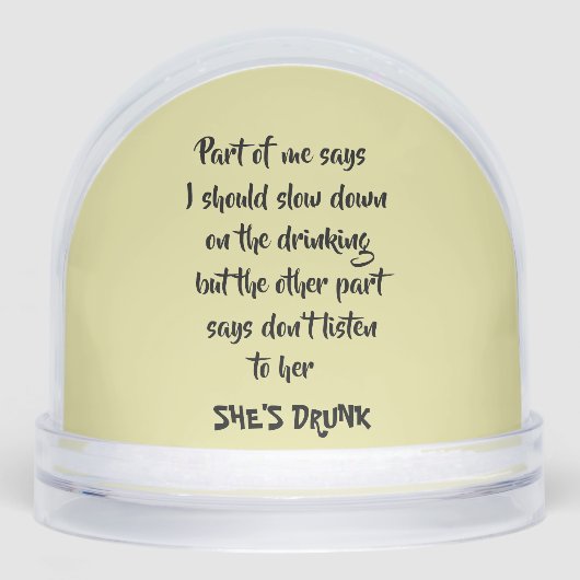 Dachshund Wine Drinker Sneeuwbol (Voorkant)