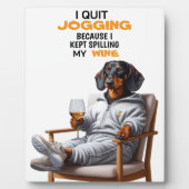 Dachshund Wine Tabletop Plaque with Easel Fotoplaat (Voorkant)