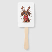 Dachshund Winter Joy Handwaaier (Voorkant)