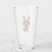 Dachshund Wintervreugde Glas (Achterkant)