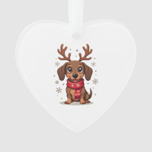 Dachshund Wintervreugde Ornament