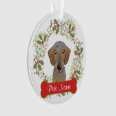Dachshund (Wire Hair)  siermiddel Ornament (voorkant)