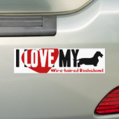 Dachshund [Wire-haire] Bumpersticker (Op auto)