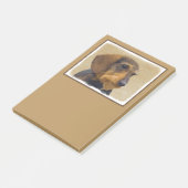 Dachshund (Wirehaire) schilderende oorspronkelijke Post-it® Notes (Schuin)