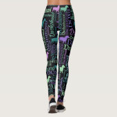 Dachshund Word Art Leggings (Achterkant)