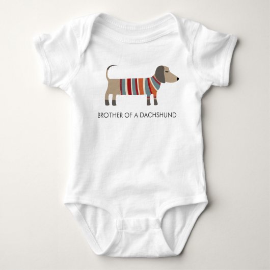 Dachshund worst hond romper (Voorkant)