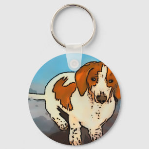 Dachshund Worsteldoghuisdier Aquarel  Sleutelhanger