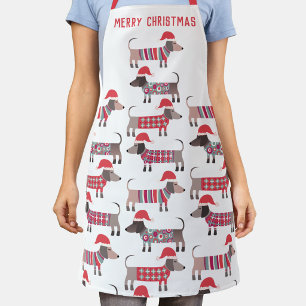 Dachshund worstelhond Kerstvakantie Schort