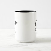 Dachshund Yin Yang Coffee Mok (Midden)