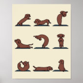 Dachshund yoga | Ideaal geschenk voor moms Poster (Voorkant)