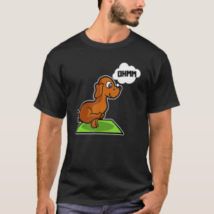 Dachshund Yoga Oefeningen Sport Turnen Ohmmm Hart T-shirt