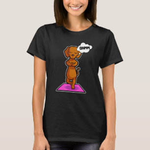 Dachshund Yoga Oefeningen Sport Turnen Ohmmm Hart T-shirt
