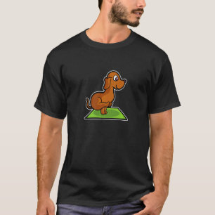 Dachshund Yoga Poses Sport Gymnastics Ohmmm Heartb T-shirt
