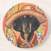 DACHSHUND ZANDSTEEN ONDERZETTER (Voorkant)